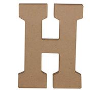 DÉCOPATCH AC859C - Lettre majuscule H en papier mâché - 15,3x2,5x20cm