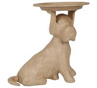 Décopatch AC903C - Un support plateau en forme de chien - Plateau en papier mâché - Dimensions : 24x15x20,5cm