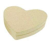 Décopatch Boîte cœur 13x11x3,5 cm en papier-mâché kraft à décorer