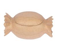 DÉCOPATCH BT097C - Boîte bonbon en papier mâché brun - 15,5x9,3x8 cm