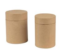Lot de 2 boîtes à thé avec couvercle refermable - Kraft