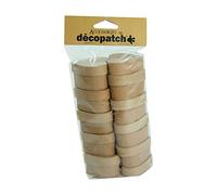 DÉCOPATCH EV008O - Lot de 10 boîtes cœurs en papier mâché brun - 5x5x3cm