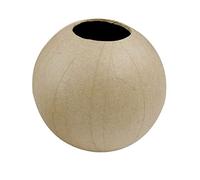 Décopatch HD004O - Un support en papier brun mâché 11x11x10,5 cm - Waterproof - Vase boule, Unité