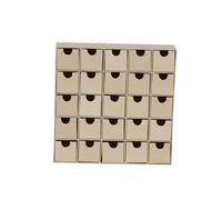Etagère 25 petits tiroirs 5x25x25cm - Kraft
