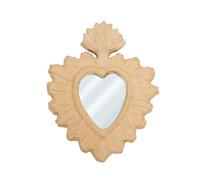 DÉCOPATCH HD105C - Ex-voto cœur miroir en papier mâché - 21,5x2,3x27cm