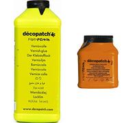 Décopatch PP600AO - Un pot de Vernis colle PaperPatch 600 ml & Décopatch PP150PAILO - Un pot de Vernis colle Pailleté PaperPatch 180g