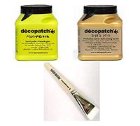 Decopatch Un pot de Vernis colle PaperPatch pot de Vernis vitrificateur aquapro pinceau en nylon