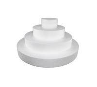DecoPorex - Kit Base de gâteau Ronde 4 hauteurs (10/20/30/40 cm) en polystyrène - Gâteau porex Circulaire