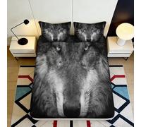 Décor Artistique Wolf Mattress Cover en Microfiber, Durable Construction, Cadeau Graduation, 3D Printed, Facile à Laver, Protection Matelas, Accent Chambre 160x200x25cm