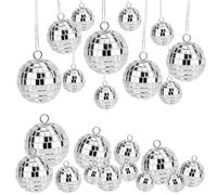 Décor Boules Disco,25 Pièces Boule à Facette Kit,Mini Boule Disco,Boules Disco Décoratives à Accrocher,Miroir Boules à Facettes,Disco Ball, pour Décoration de Gâteaux,Fête,Bar