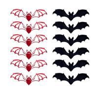 Décor Chauves-Souris,Autocollants Muraux Halloween Décorations Chauves-Souris | 12 Autocollants Décoratifs Étanches pour Salon Chambre Fenêtre Voiture Porte Cave Salle de Classe