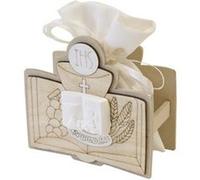 décor communion bois avec sachet 8 cm naturel - hobi sc464 Gris G