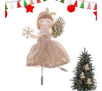 Décor d'arbre de Noël, Ornements de Noël d'ange - Pendentif Mignon de Fille de fée,Fournitures de décoration de fête centres de Table de noël, Petite féerique avec Robe en Dentelle pour Porte f