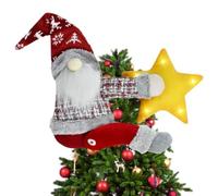 Décor de cime pour sapin de Noël, ornement de Ornements Lumineux Pour Arbre | Décorations Gnomes Pour Noël Devant Entrée Maison Intérieur Extérieur Collègues
