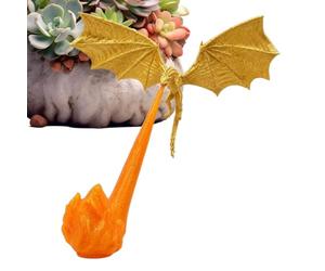 Décor de Dragon pour étagère à Livres et bibliothèque Décoration Fantasy | Dragon soufflant imprimé en 3D, décor d'étagère Pour chambre, chambre de bébé, bibliothè