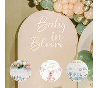 Décor de Fête Prénatale Bloom, Ensemble en Bois Baby In Bloom Décorations de Douche Baby In Bloom Bannière Baby In Bloom Toile Fond Baby In Bloom pour Garçon Fille Fête Ornement Photographie