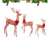 Décor de Noël avec Figurines de Rennes Figurine de cerf décorative | Renne lumineux pour décorations de Noël d'extérieur pour terrasse, bureau, chambre, pelouse, cour, jardin et