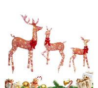 Décor de Noël avec Figurines de Rennes Figurine décorative de cerf en | Renne lumineux de Noël pour décoration extérieure pour la maison, à l'intérieur et à l'exté