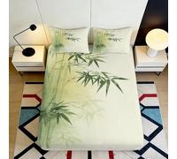 Décor élégant Bamboo Bed Sheet, Microfiber Toucher dou, Anti-poussière, 3D Printed, Cadeau Maison, Chambre d'amis, Facile à Laver 160x200x25cm