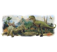 Décor Géant Adhésif Repositionnable Scène de Dinosaures Graphique
