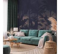 Décor mural intissé - Jungle de nuit 300x210 cm feuilles b-C-10386-a-a