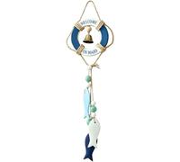 Décor mural nautique Bouée De Sauvetage Suspendable Avec Corde Et Cloche