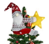 Décor Pour Cime De Sapin Ornements Lumineux Pour Arbre De Noël | Décoration de Bureau Lutin Intérieur extérieur collègues fête porte