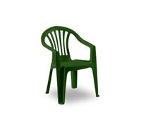 Decor Space Fauteuil Ratak monobloc avec accoudoirs en résine h 79 cm (vert, lot de 1 pièce)
