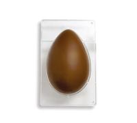 Decora, 0050056 Moule à œufs en Chocolat en Polycarbonate, 1 cavité, 135 x 205 mm, Idéal pour préparer des chocolats Brillants et croustillants, Design Professionnel, Fabriqué en Italie.