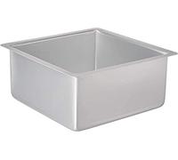 Decora 0062605 Moule ANODISÉ CARRÉ AU Bord Droit CM 20X20X10 H, Métal, 20 x 20 x 10 cm, Argenté