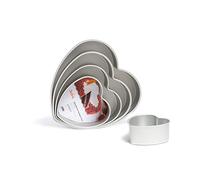 Decora 0062669 Moule ANODISÉ AU Bord Droit Coeur 20 X H 7,5 CM, Métal, 20 x 7,5 cm