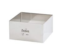 Decora 0063794 CARRÉ Acier Inoxydable 12X12X4,5 H CM, INOX, 12 x 12 x 4