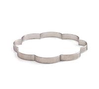Decora 0064082 FORME FLEUR EN ACIER INOXYDABLE MICRO-PERFORE'24 X 24 X 3,5 H CM, Gris
