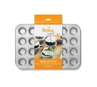 Decora 0070035 Moule 24 Mini Muffins 38,5 X 26 X 2 H CM, Gris