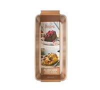 Decora, 0070107 Moule Gold Line pour Cake 29,5 x 14,8 x 6,5 cm, Idéal pour préparer de délicieux Cakes, en métal antiadhésif Robuste.