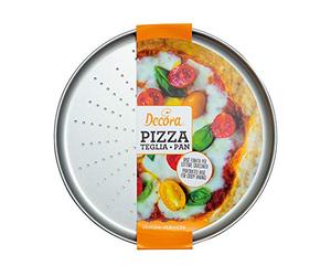 Decora 0075033 Perforated Pizza Focaccia Mould 28 cm, Steel, Gris