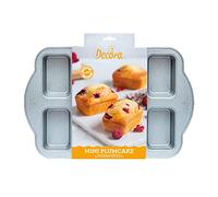 Decora 0075035 Mould 8 Mini Plumcake, Steel, Gris