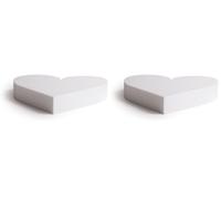 Decora, 0173910 Disque cœur en polystyrène emballé Individuellement, Idéal comme modèle pour réaliser des gâteaux à étages, Bords Droits, 30 X H 5 CM. (Lot de 2)