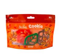Decora 0255165 SET 3 EMPORTE-PIÈCES EN PLASTIQUE FEUILLES D'AUTOMNE, Brun et Vert