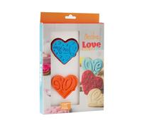 Decora 0255225 Lot de 3 emporte-pièces cœur et marqueurs en plastique