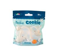 Decora 0255407 KIT 3 COUPOIRS en Plastique Colombe, Blanc