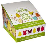 Decora 0256211 Boite Présentoir en Carton 60 Coupoirs de Pâques, Plastique, Jaune, 8 x 5 x 2,5 cm