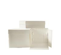 Decora 0339404 Boîte à gâteaux en carton micro-ondes avec couvercle, 26,5x26,5x25 cm, pour le transport et la conservation de gâteaux, emballés individuellement. Produit breveté. Fabriqué en Italie