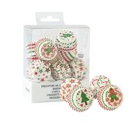 Decora 0339710 Lot de 200 caissettes de Noël bonbons, 27 x 17 mm, pour la cuisson et l'emballage de muffins, résistantes jusqu'à 180 °C, sous blister, fabriquées en Italie