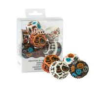 Decora, 0339711 Lot de 200 soucoupes Bon Halloween de 27 x 17 mm, pour cuisiner, présenter et offrir des muffins et des friandises, résistent jusqu'à 180 °C, en blister, fabriqué en Italie