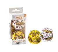 Decora 0339875 Lot de 36 caissettes à muffin Wonder Baking Cups, 50 x 32 mm, pour la cuisson et l'emballage cadeau de muffins, résistantes jusqu'à 180 °C, sous blister, fabriquées en Italie