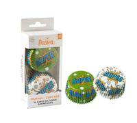 Decora 0339876 Lot de 36 caissettes à muffin extra-résistants 50 x 32 mm, pour la cuisson et l'emballage cadeau de muffins, résistants jusqu'à 180 °C, sous blister, fabriqués en Italie