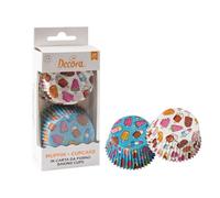 Decora 0339899 Lot de 36 moules à glace 50 x 32 mm, pour la cuisson et le conditionnement de muffins, résistants jusqu'à 180 °C, sous blister, fabriqués en Italie