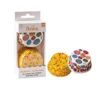 Decora 0339900 Lot de 36 moules à donuts, 50 x 32 mm, pour la cuisson et l'emballage de muffins, résistants jusqu'à 180 °C, sous blister, fabriqués en Italie