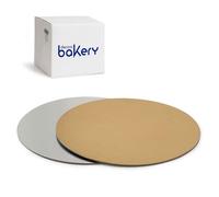 Decora, 5933019 Lot de 100 assiettes à gâteau de Ø 32 x 1 H mm, couleur or et argent, en carton, recouvertes d'un film imperméable, idéal pour présenter et servir des bonbons